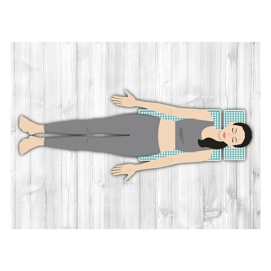 Beper - Tappetino e cuscino per agopressione, colore menta