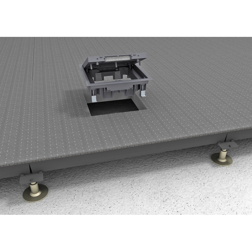 BETTERMANN - Bodendose für Doppelböden 12 Module (6 Geräte 45x45)