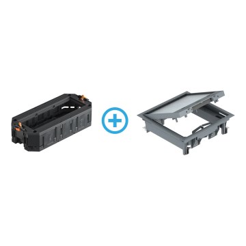 BETTERMANN - Cassetta a pavimento per piani doppi 12 moduli (6 dispositivi 45x45)