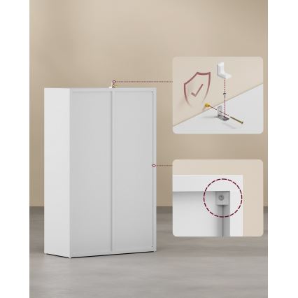 Bibliothèque DOVARO blanche