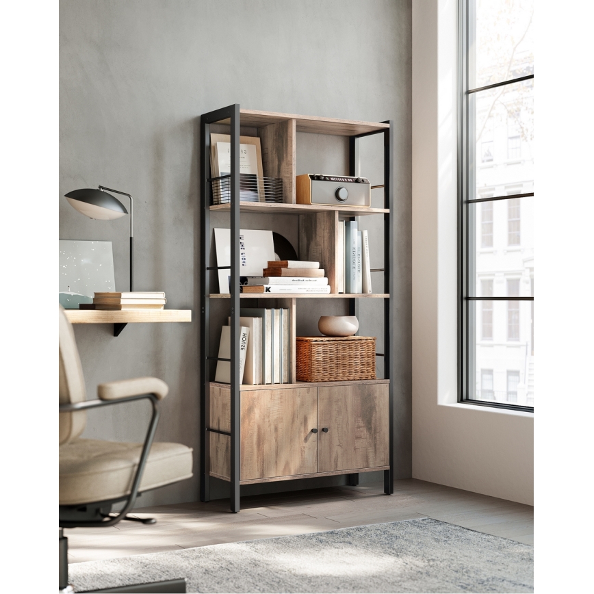 Bibliothèque NAVARO marron/noir