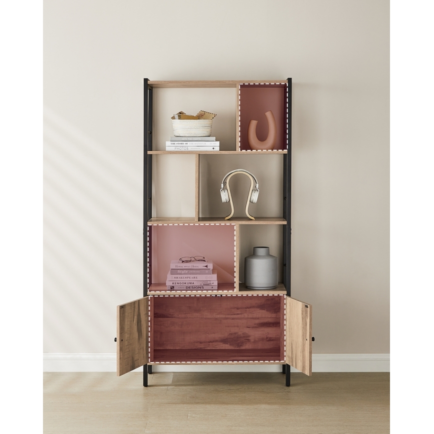 Bibliothèque NAVARO marron/noir