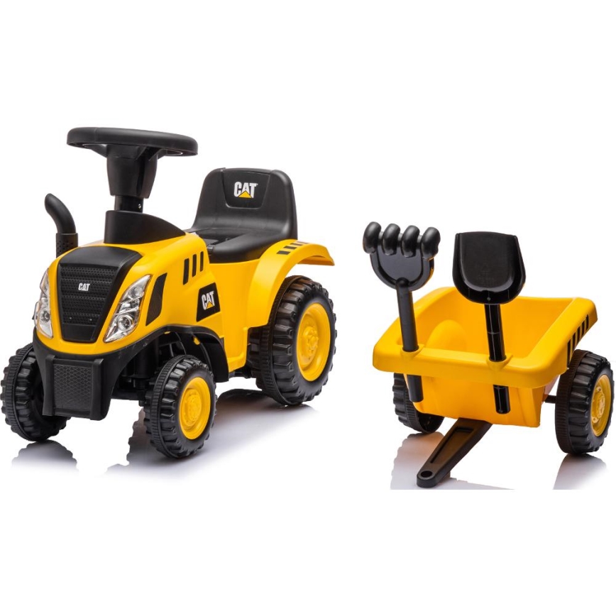 Bici a spinta trattore CAT 2xAA giallo/nero