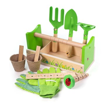 Bigjigs Toys - Gartenset in einer Kiste