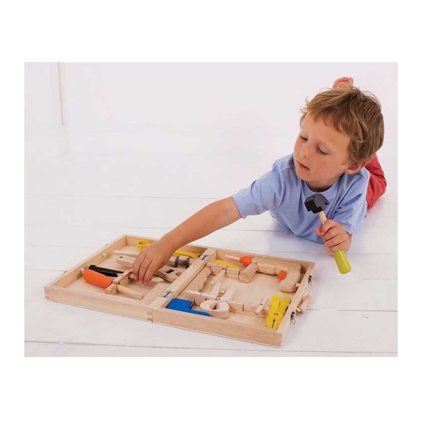 Bigjigs Toys - Valigetta in legno con strumenti