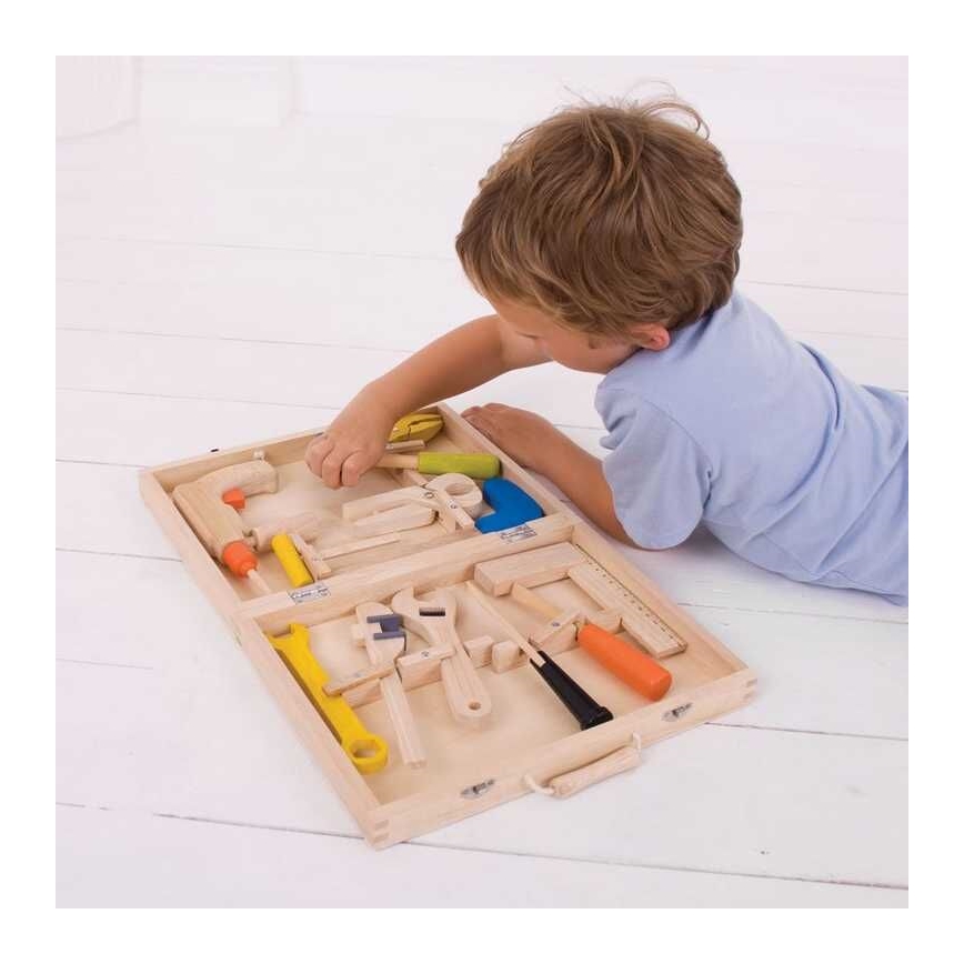 Bigjigs Toys - Valigetta in legno con strumenti