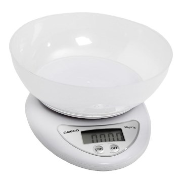 Bilancia da cucina digitale con un bowl 1xCR2032 bianco