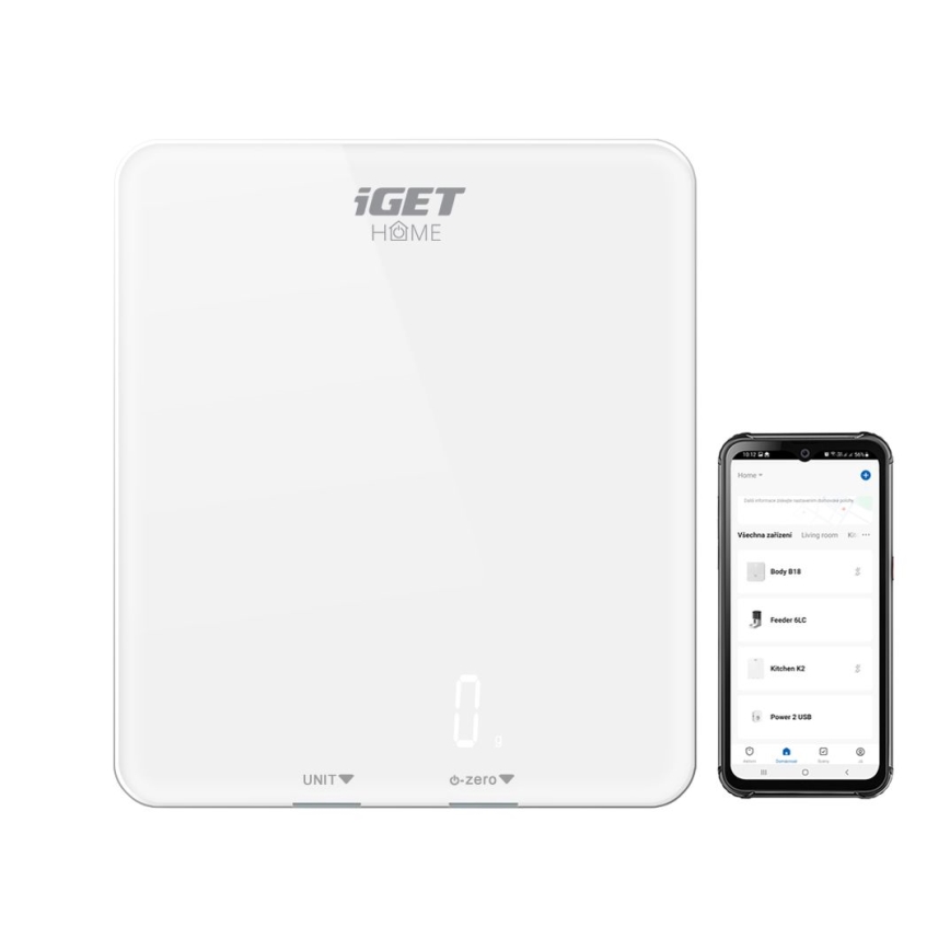 Bilancia nutrizionale smart 3xAAA Bluetooth