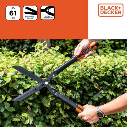 BLACK+DECKER - Cesoie per siepi 610 mm