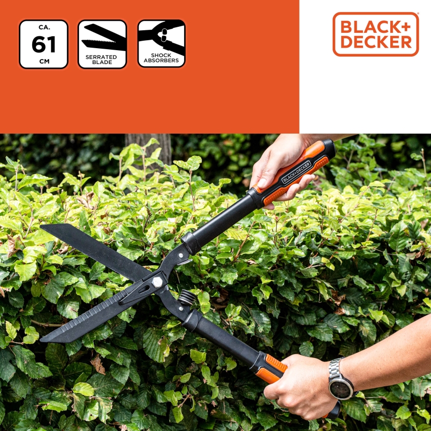 BLACK+DECKER - Cesoie per siepi 610 mm