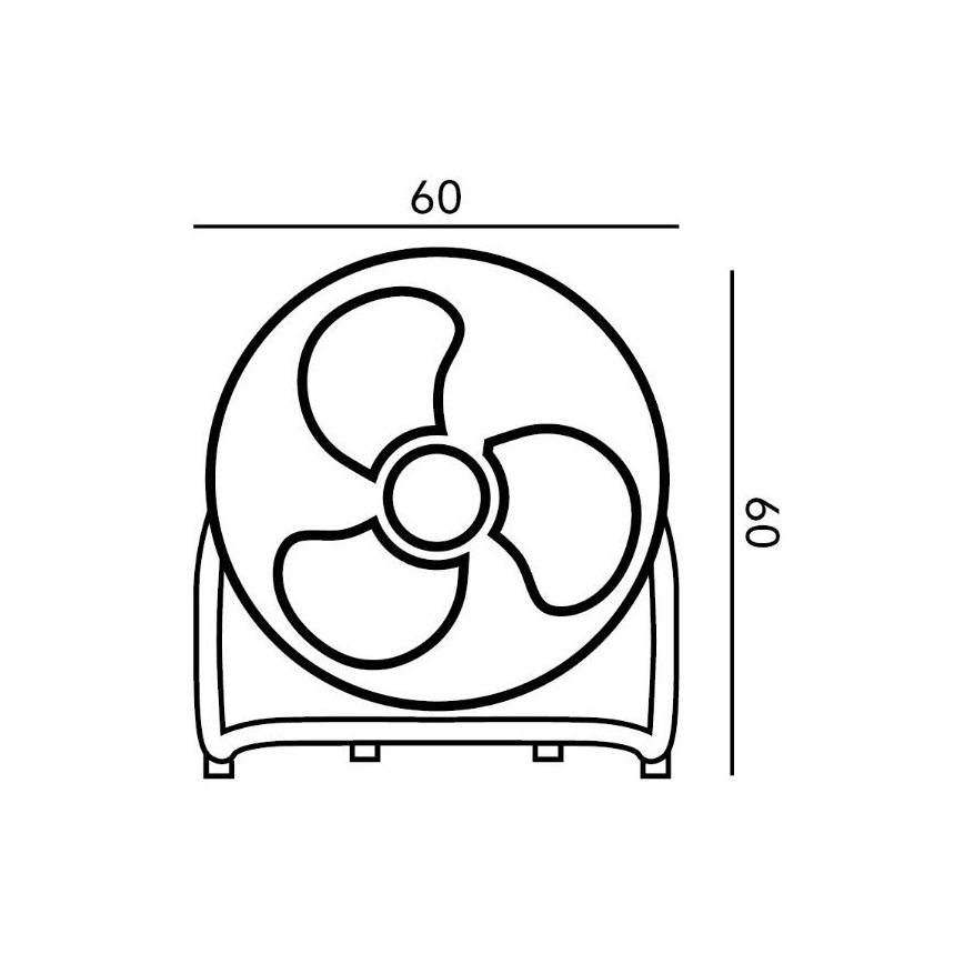 Bodenventilator VIENTO 100W/230V chromglänzend
