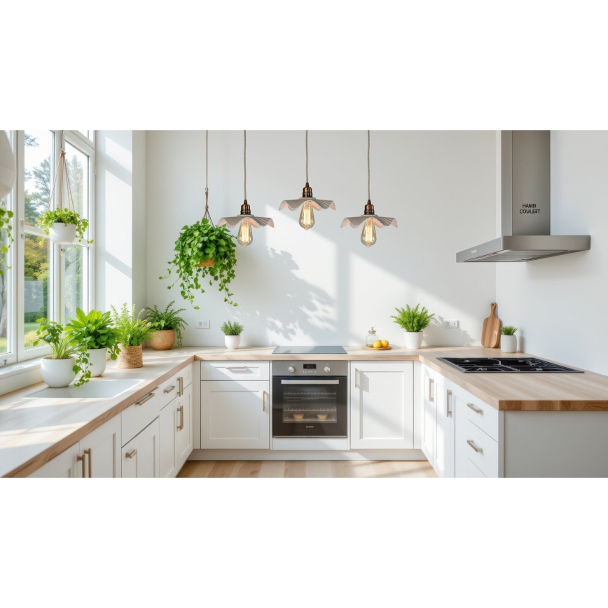 Bohemia-Design - Lampada a sospensione in porcellana con cavo 1xE27/60W/230V