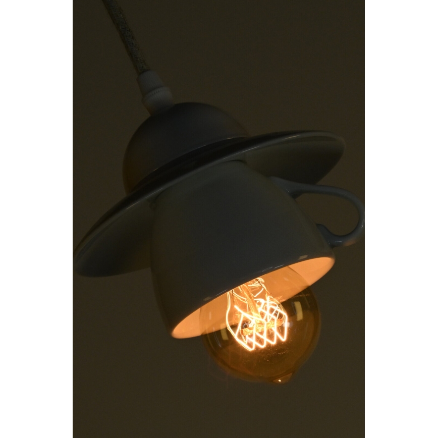 Bohemia-Design - Lampada a sospensione in porcellana con cavo 1xE27/60W/230V