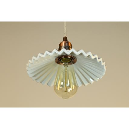 Bohemia-Design - Lampadario in porcellana a sospensione con cavo 1xE27/60W/230V
