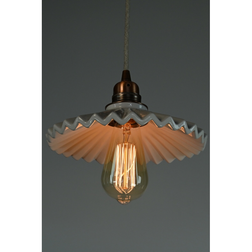 Bohemia-Design - Lampadario in porcellana a sospensione con cavo 1xE27/60W/230V