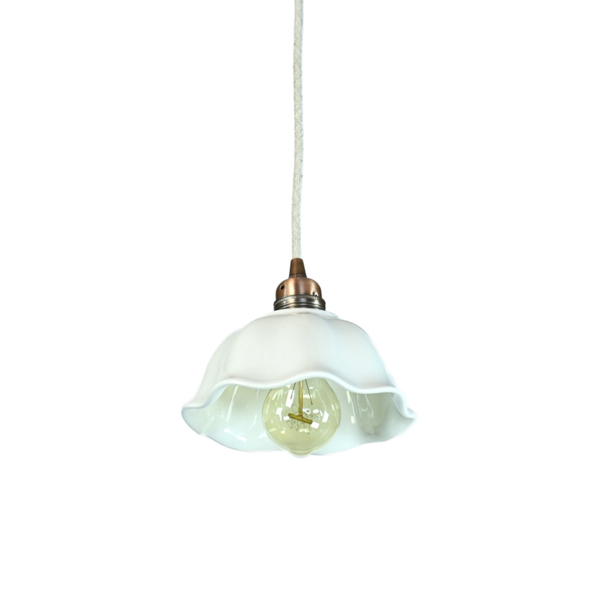 Bohemia-Design - Lampadario in porcellana a sospensione con cavo 1xE27/60W/230V