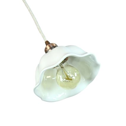 Bohemia-Design - Lampadario in porcellana a sospensione con cavo 1xE27/60W/230V