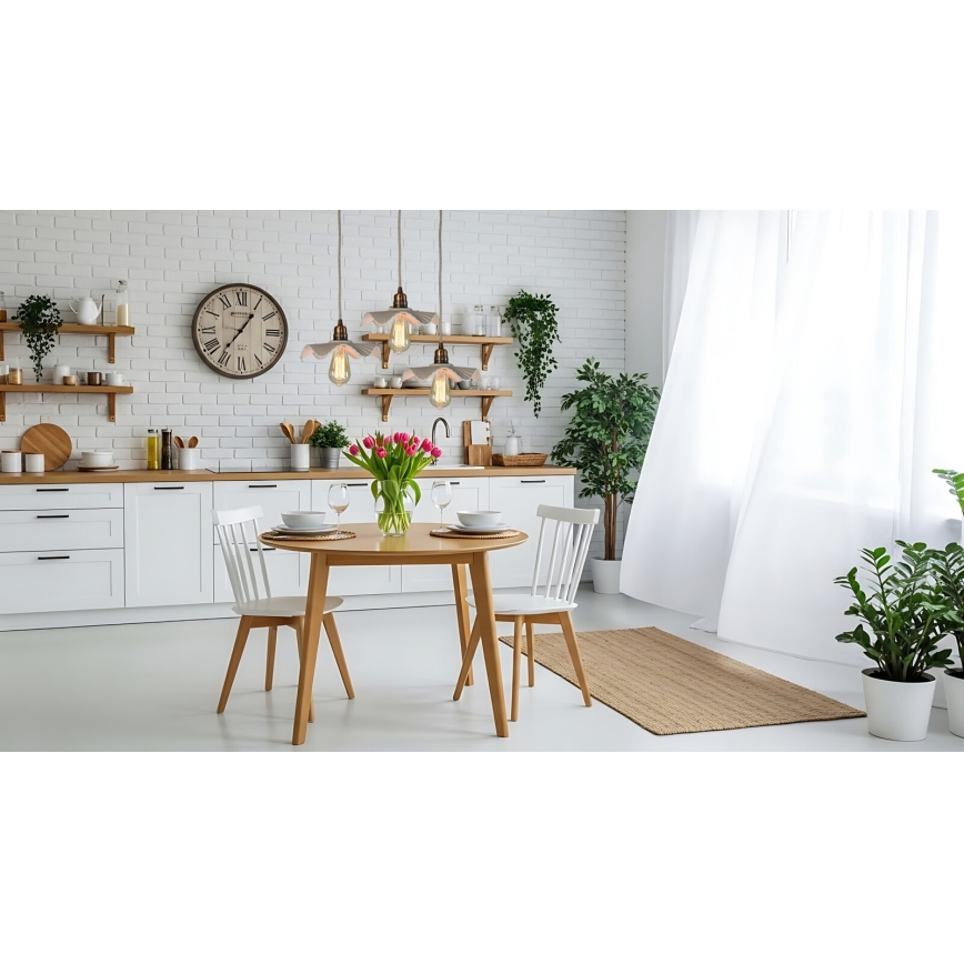 Bohemia-Design - Porzellan-Hängeleuchte an Kabel 1xE27/60W/230V