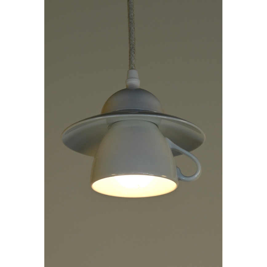 Bohemia-Design - Porzellan-Pendelleuchte an Kabel 1xE27/60W/230V