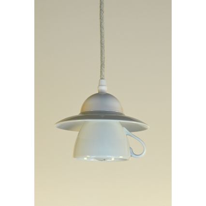 Bohemia-Design - Suspension en porcelaine sur câble 1xE27/60W/230V
