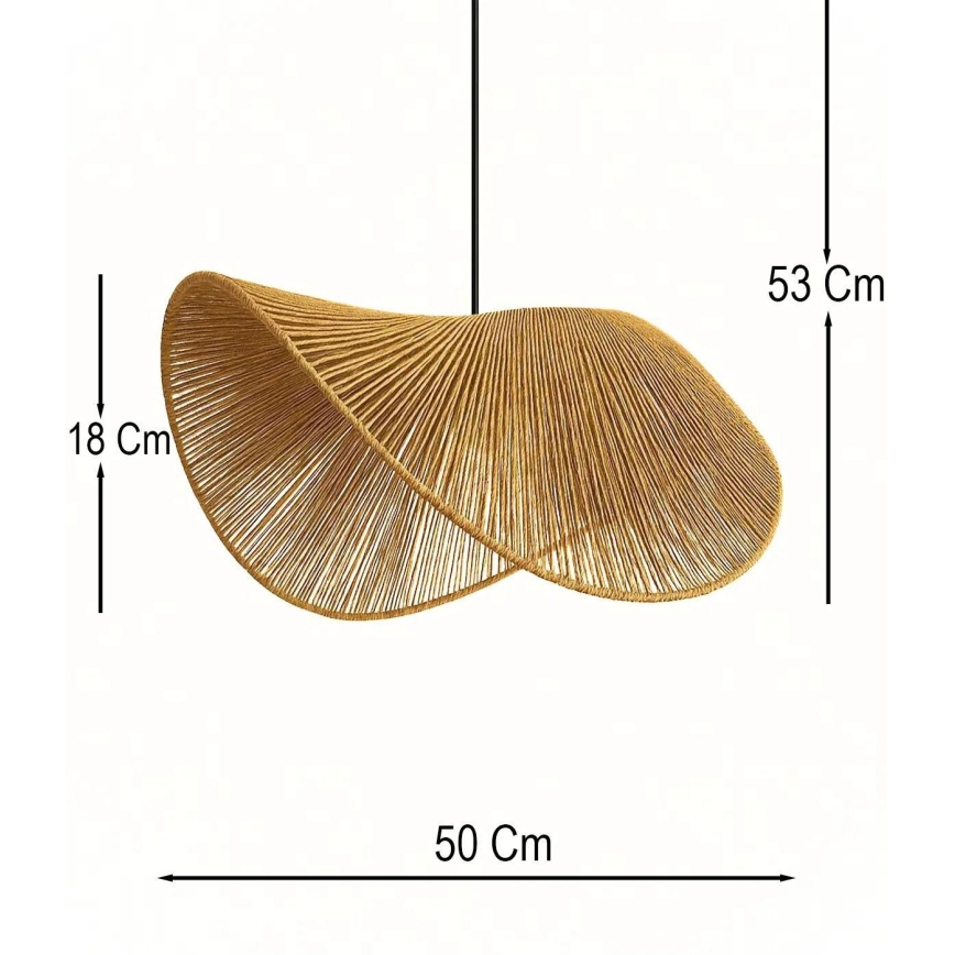 BOHO Pendelleuchte an Kabel 1xE27/40W/230V Raffia