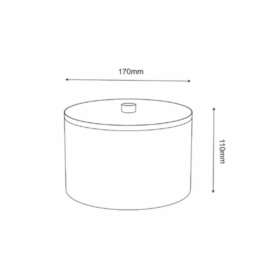 Boîte de rangement en métal 12x17,5 cm blanc