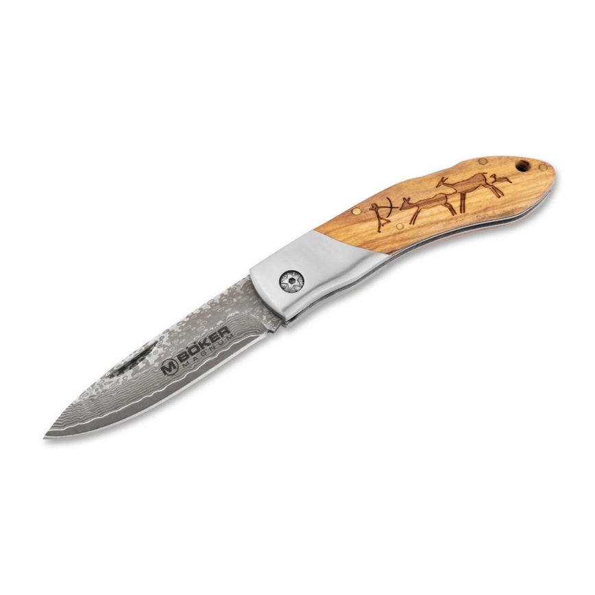 Böker - Coltello tascabile in damasco Magnum Caveman 19,4 cm
