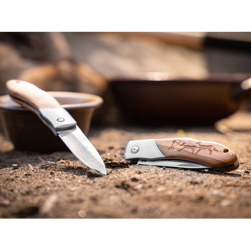 Böker - Coltello tascabile in damasco Magnum Caveman 19,4 cm