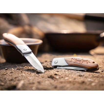 Böker - Couteau de poche en acier de Damas Magnum Caveman 19,4 cm