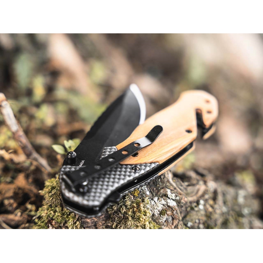 Böker - Couteau de poche Magnum Blomkvist Olive 20,5 cm bois d'olivier