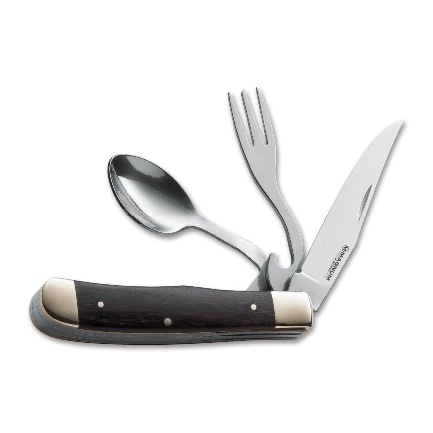 Böker - Taschenmesser mit Besteck Magnum Bon Appetite 18,7 cm Pakkaholz