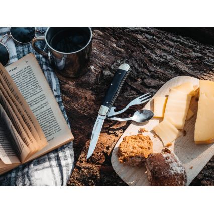 Böker - Taschenmesser mit Besteck Magnum Bon Appetite 18,7 cm Pakkaholz