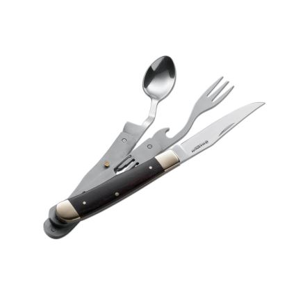 Böker - Taschenmesser mit Besteck Magnum Bon Appetite 18,7 cm Pakkaholz