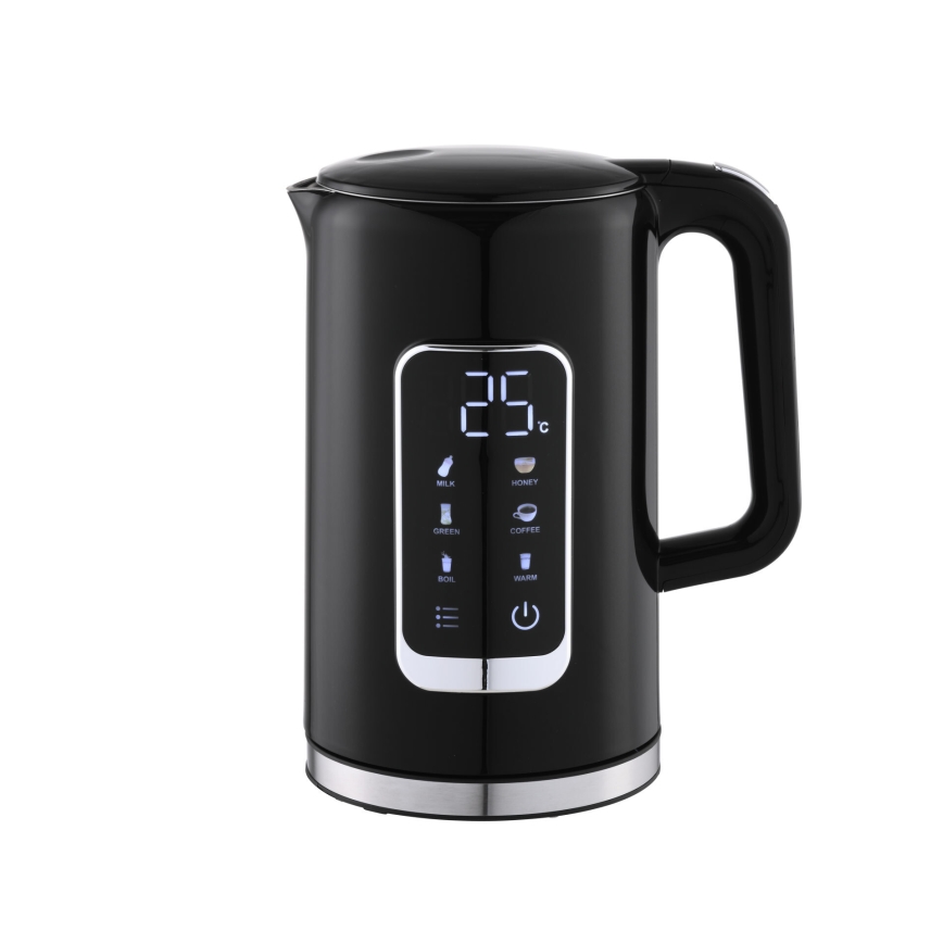 Bollitore con display LCD 1,7 l 2200W/230V nero + tazza da viaggio 450 ml
