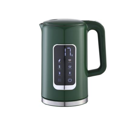 Bollitore con display LCD 1,7 l 2200W/230V verde + tazza da viaggio 450 ml