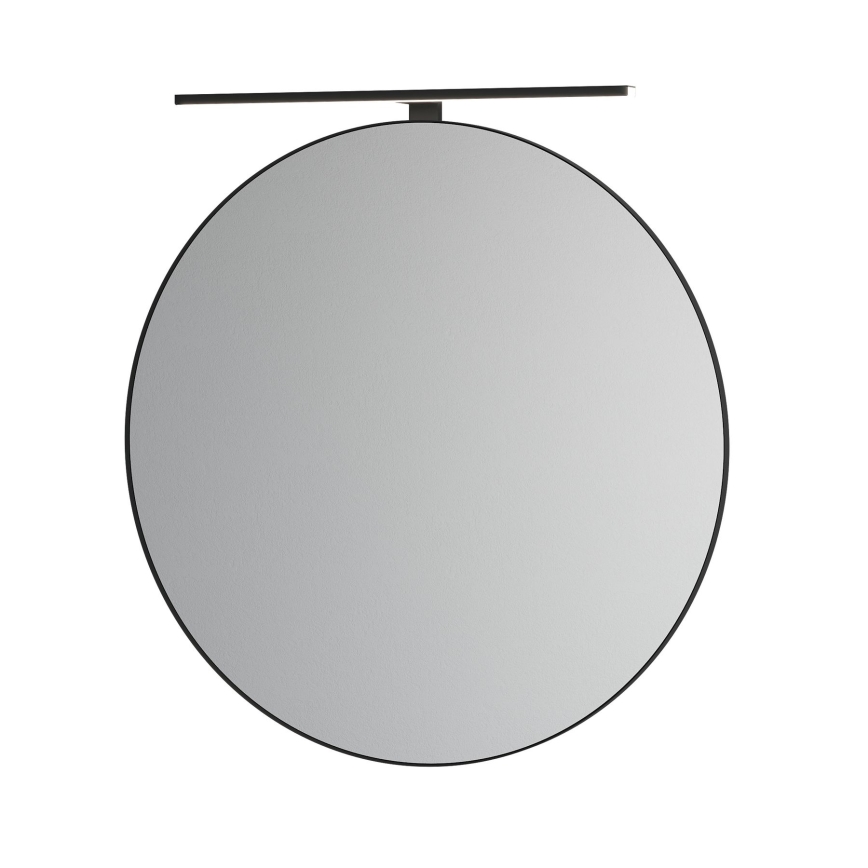 BORGSTED Badezimmerspiegel Ø 80 cm schwarz