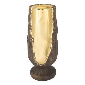 Bougeoir 25x11 cm doré/marron