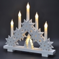 Bougeoir de Noël LED 5xLED/2xAA blanc chaud