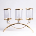 Bougeoir GLAMOUR doré/transparent