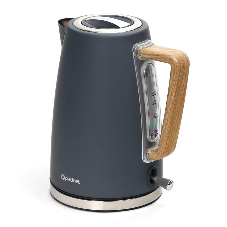 Bouilloire 1,7 l 2400W/230V inoxydable acier/grise