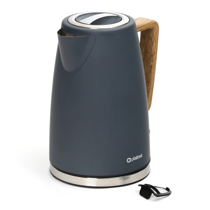 Bouilloire 1,7 l 2400W/230V inoxydable acier/grise