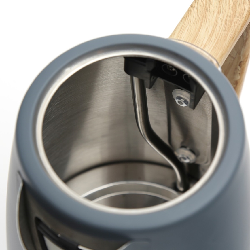 Bouilloire 1,7 l 2400W/230V inoxydable acier/grise