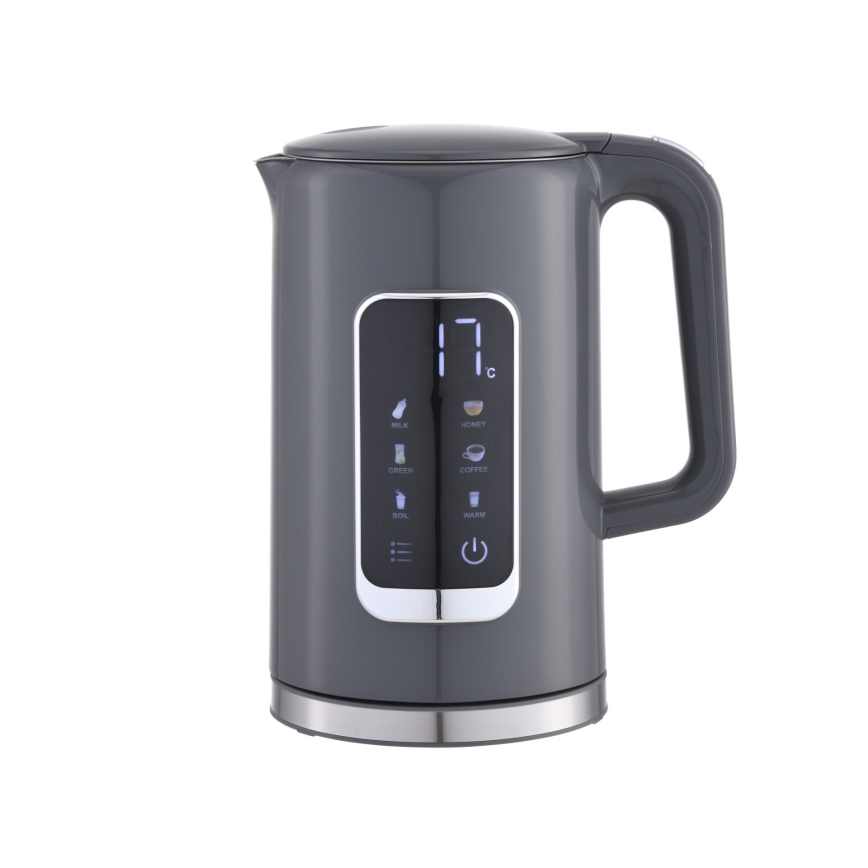 Bouilloire avec écran LCD 1,7 l 2200W/230V gris + gobelet de voyage 450 ml