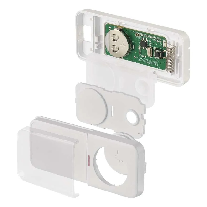 Bouton sans fil pour sonnette, alimenté par 1x CR2032, blanc