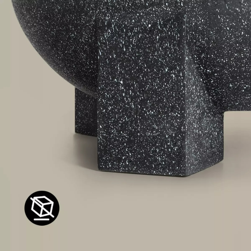 Braciere portatile con griglia 79,5x38 cm nero/granito scuro