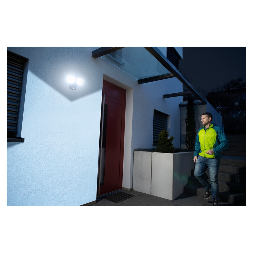 Brennenstuhl-Projecteur à intensité variable avec détecteur DUO LED/29,2W/230V 3000-6500K IP54 Wi-Fi