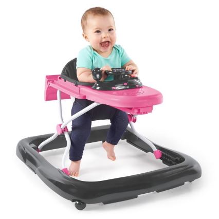 Bright Starts - 3‑in‑1 Baby-Lauflernhilfe FORD MUSTANG, Rosa