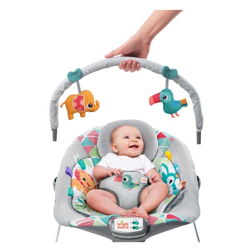 Bright Starts - Chaise longue vibrante pour enfants avec une mélodie TOUCAN TANGO