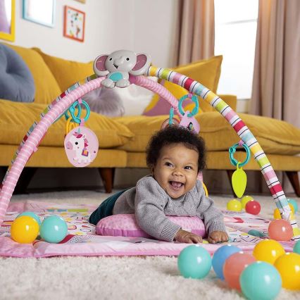 Bright Starts - Couverture pour bébé pour le jeu 5en1 YOUR WAY BALL PLAY rose