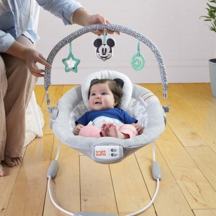 Bright Starts - Culla vibrante per bambini con melodia MICKEY MOUSE